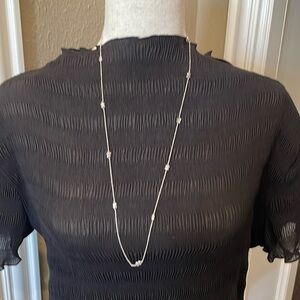 Ann Taylor Double Crystal Station Necklace